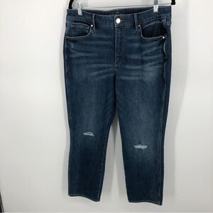 White House Black Market The Sculpt Straight Crop High Rise Jeans Size Womens 12